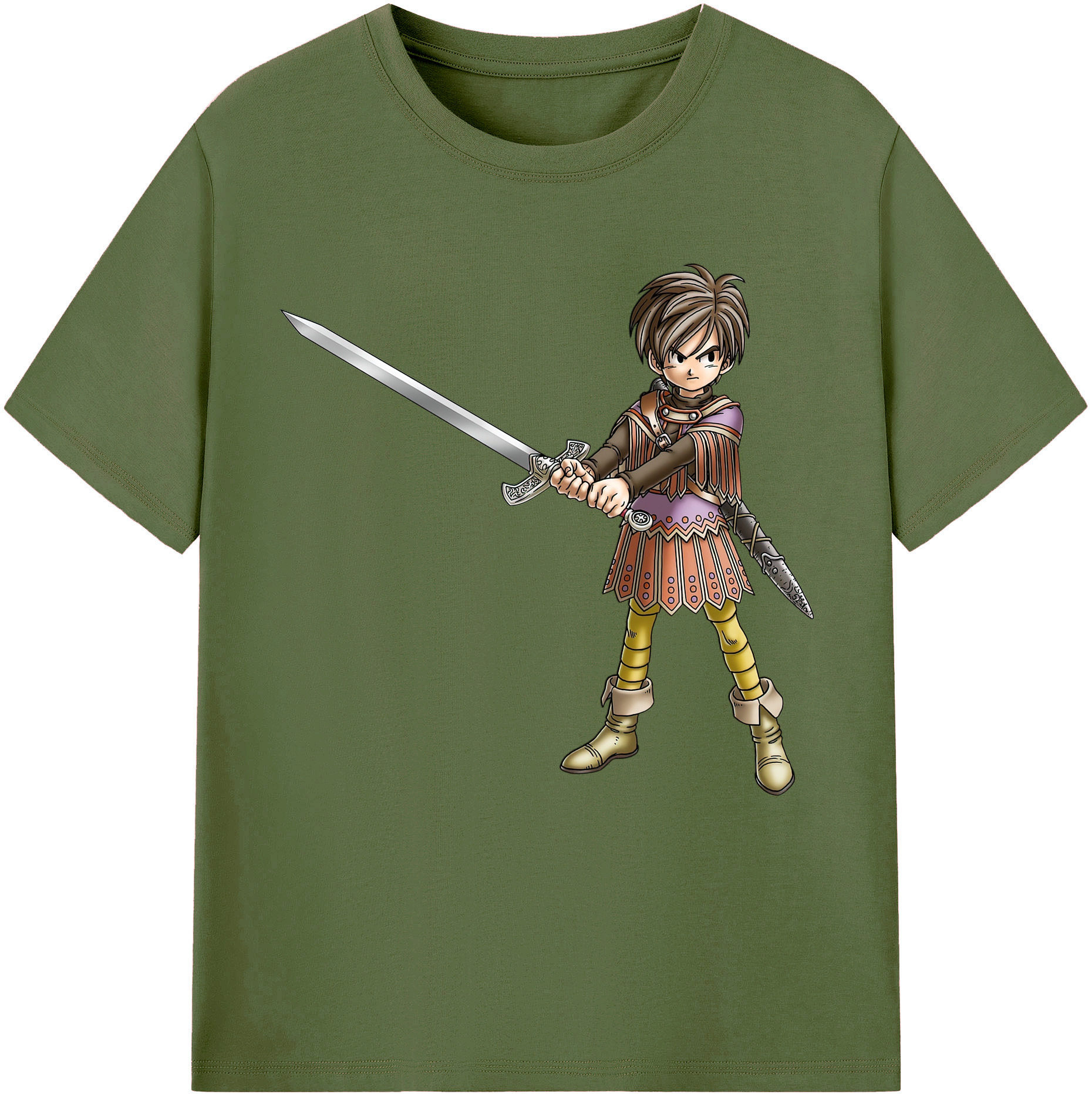 （画像用） ドラゴンクエスト Doragon Kuesuto Dragon Quest 綿100％半袖Tシャツ（フロントプリント）